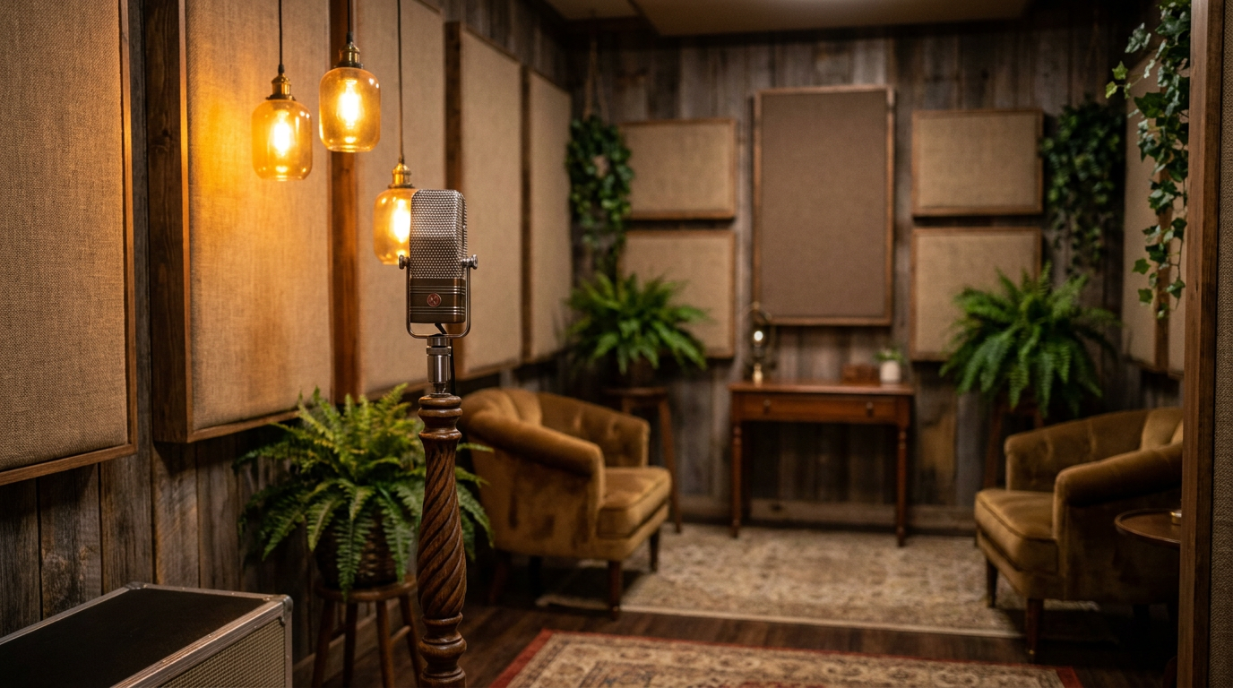Warm vocal studio